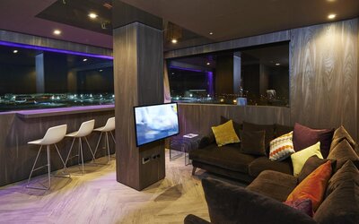 Lounge area at Bloc Hotel.