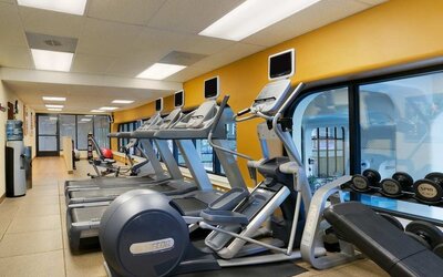 Fitness center available at Embassy Suites By Hilton Arcadia.