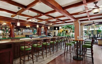 Hotel bar at Embassy Suites By Hilton Arcadia.