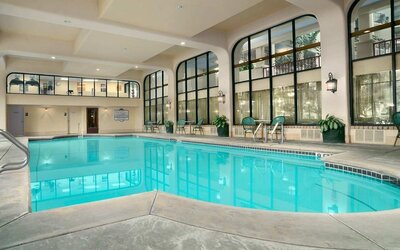 Refreshing indoor pool at Embassy Suites By Hilton Arcadia.
