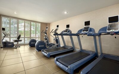 Fitness center available at Embassy Suites By Hilton Brea North Orange County.