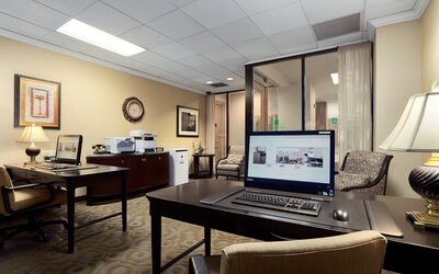 Business center available at Embassy Suites By Hilton Brea North Orange County.