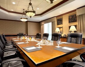 Professional meeting room at Embassy Suites By Hilton Brea North Orange County.