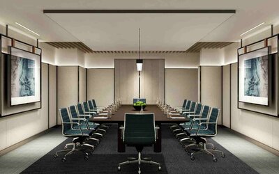 Elegant meeting room suitable for any business appointment at the Hilton Singapore Orchard.
