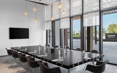 Elegant meeting room perfect for every business occasion at the Canopy by Hilton Dubai Al Seef.