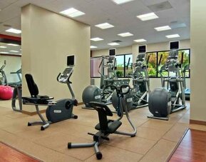 Fully equipped fitness center at the Hilton Orlando-Altamonte Springs.