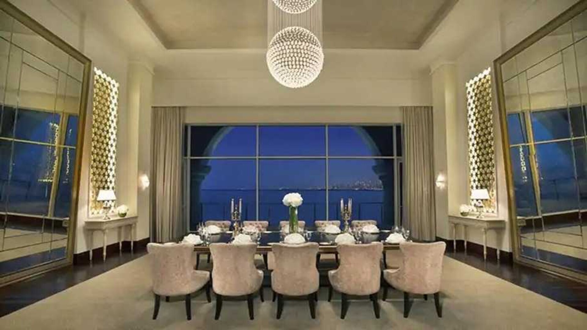 Elegant meeting room suitable for every business occasion at the Waldorf Astoria Dubai Palm Jumeirah.