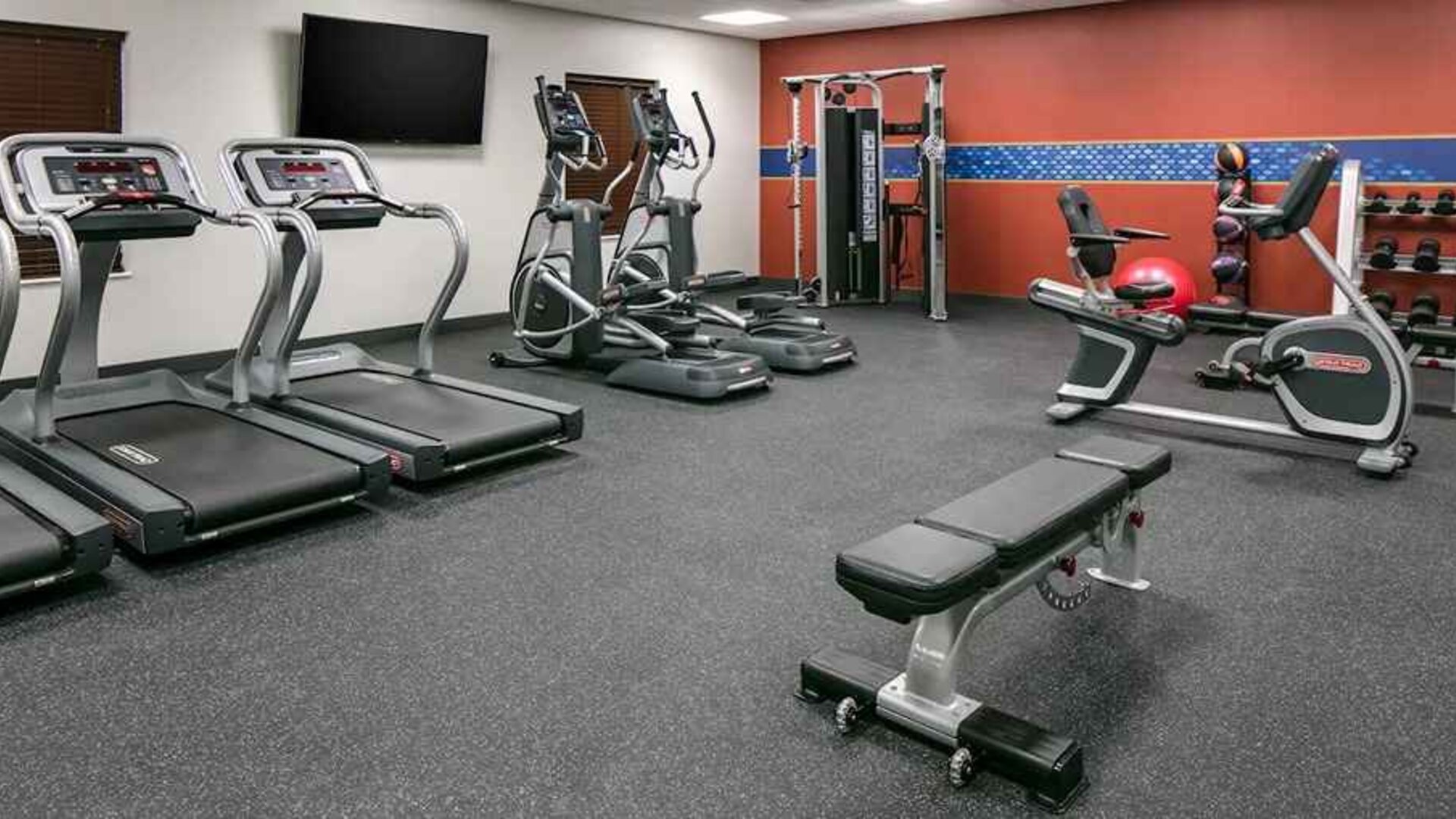 well equipped fitness center at Hampton Inn Wichita Northwest.