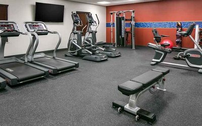 well equipped fitness center at Hampton Inn Wichita Northwest.