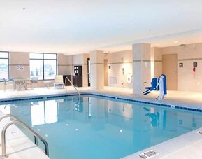 Beautiful indoor pool at Hampton Inn Big Rapids, MI.