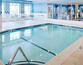 Indoor swimming pool at the Hilton Garden Inn Hartford North/Bradley Intl Airport.