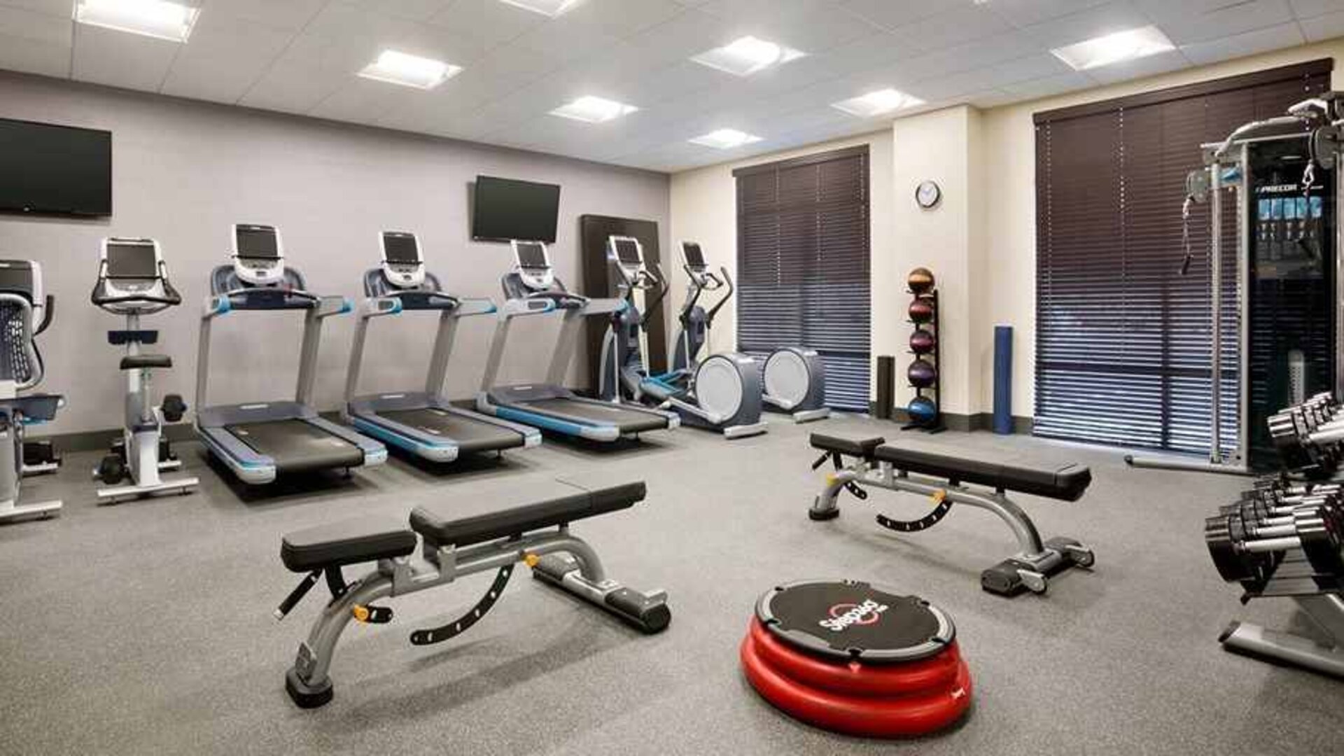 Well-equipped fitness center at Hampton Inn By Hilton, Salt Lake City Cottonwood.