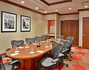 Well-equipped boardroom and meeting room at Hilton Garden Inn Chicago/Midway Airport.