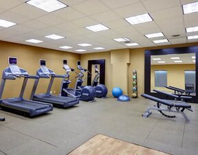 Fully equipped gym at the Hilton Saint John.