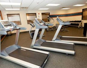 Fitness center at the Hampton Inn & Suites Riverton, WY.