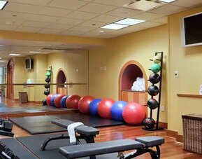 Fully equipped fitness center at The Drake.