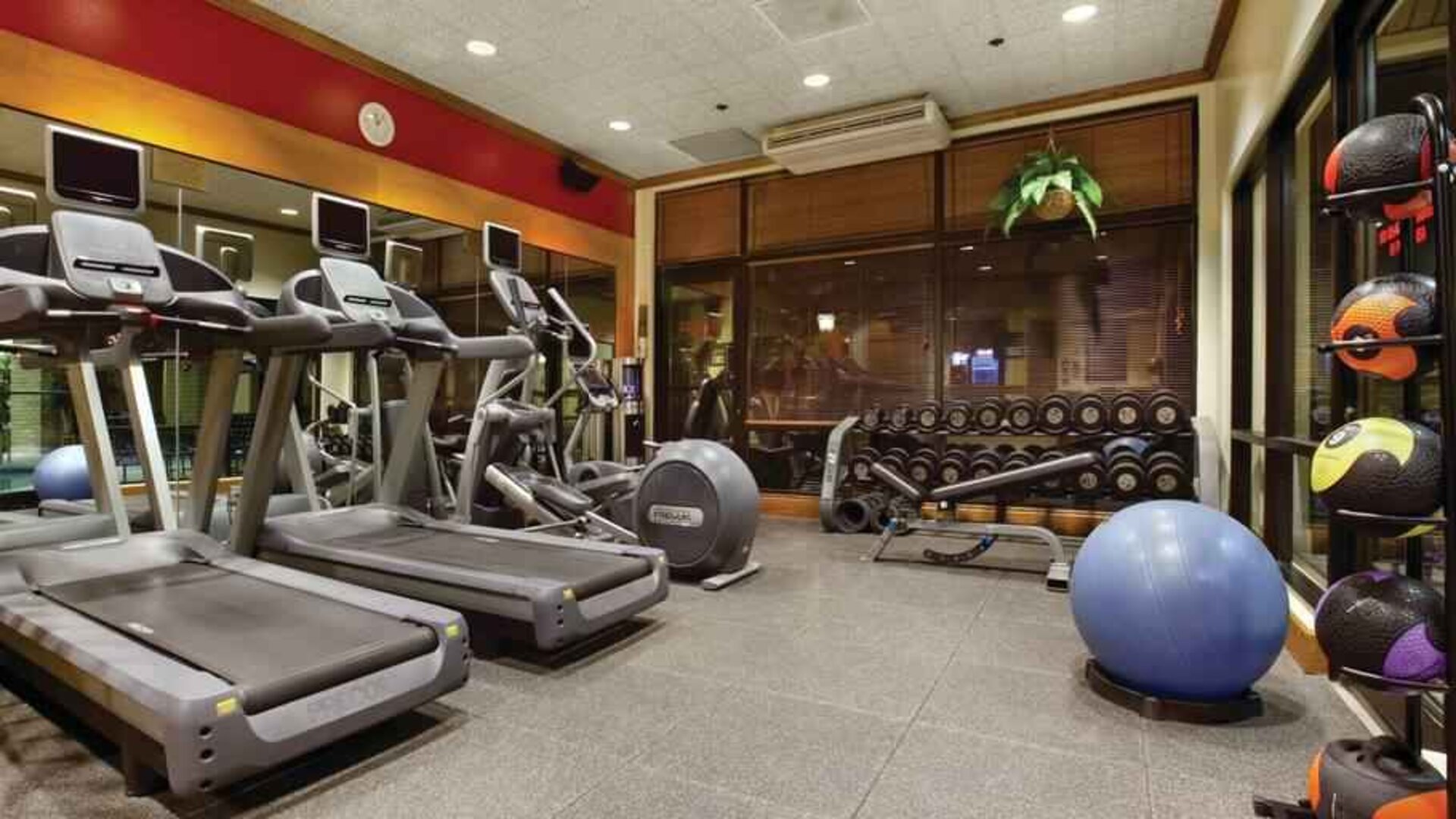 Fitness center with treadmills at the DoubleTree by Hilton Durango.