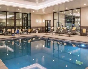 Relaxing indoor swimming pool at the DoubleTree by Hilton Lafayette East.