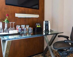 Dedicated work desk for remote work and digital nomads at The Sam Houston, Curio Collection by Hilton.