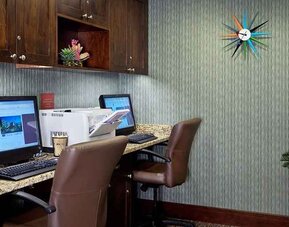 dedicated workspace and business center at DoubleTree by Hilton Hotel Santa Fe.
