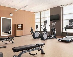 well equipped fitness center at Homewood Suites by Hilton Wilmington Downtown.