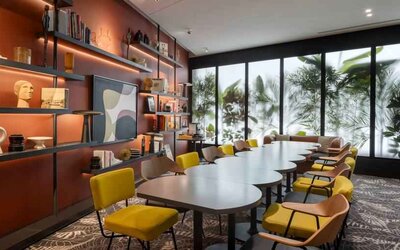 Elegant meeting room at the Canopy by Hilton Paris Trocadero.