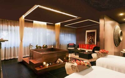 Relaxing spa area at the Hilton Evian-les-Bains.