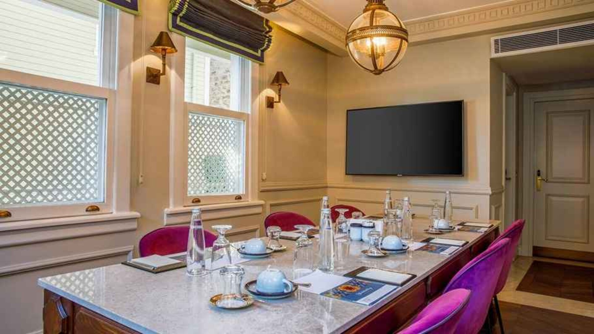 comfortable and professional meeting room at Hagia Sofia Mansions Istanbul, Curio Collection by Hilton.