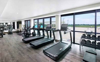 Fitness center at the Legend Hotel Lagos Airport, Curio Collection by Hilton.