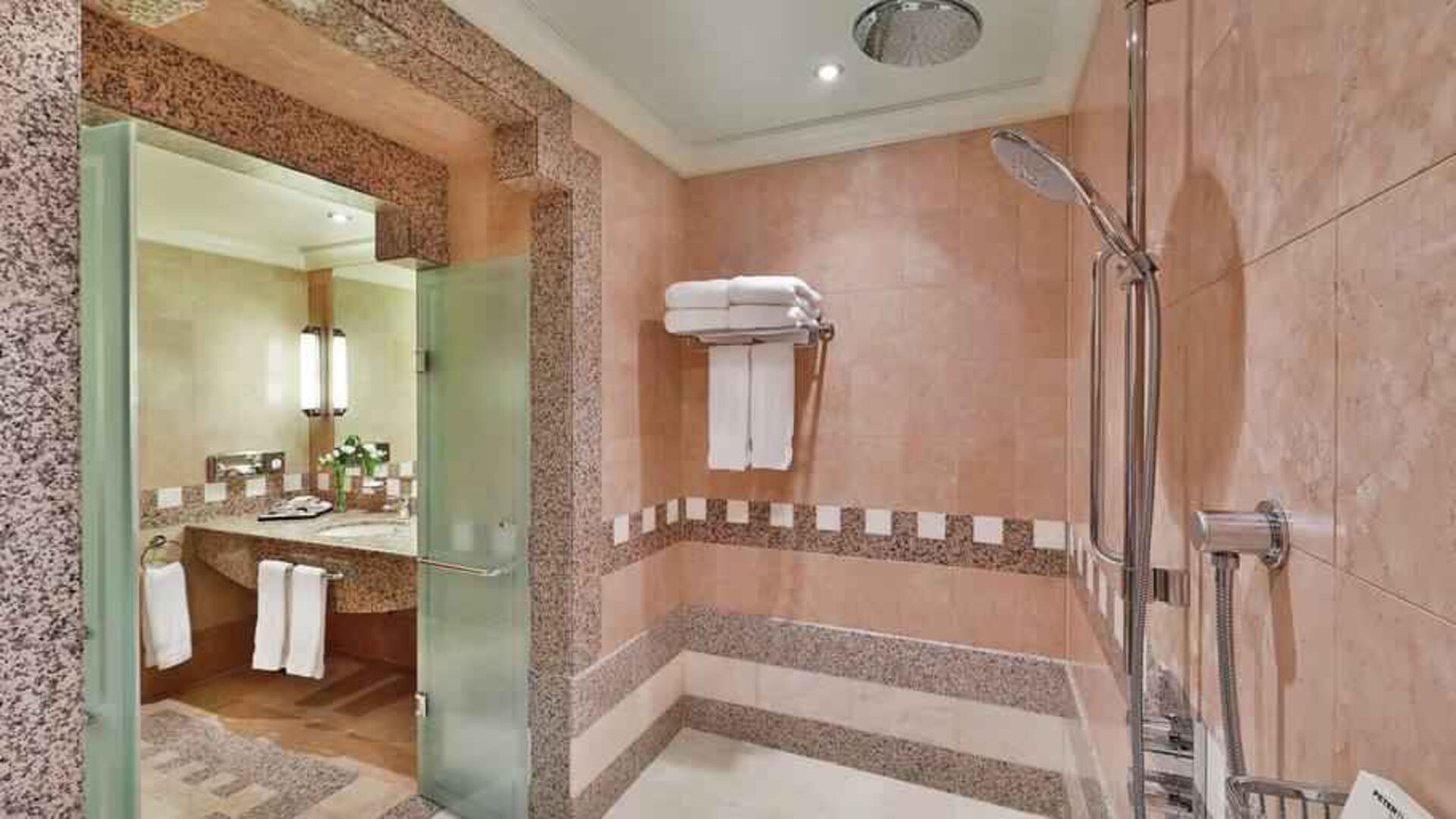 Presidential suite bathroom at the Madinah Hilton Hotel.