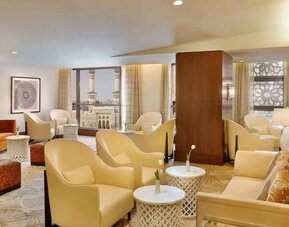 Comfortable seating area at the Conrad Makkah.