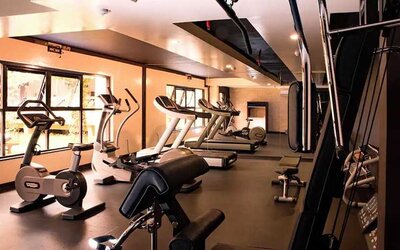 well equipped fitness center at DoubleTree by Hilton Nairobi Hurlingham.