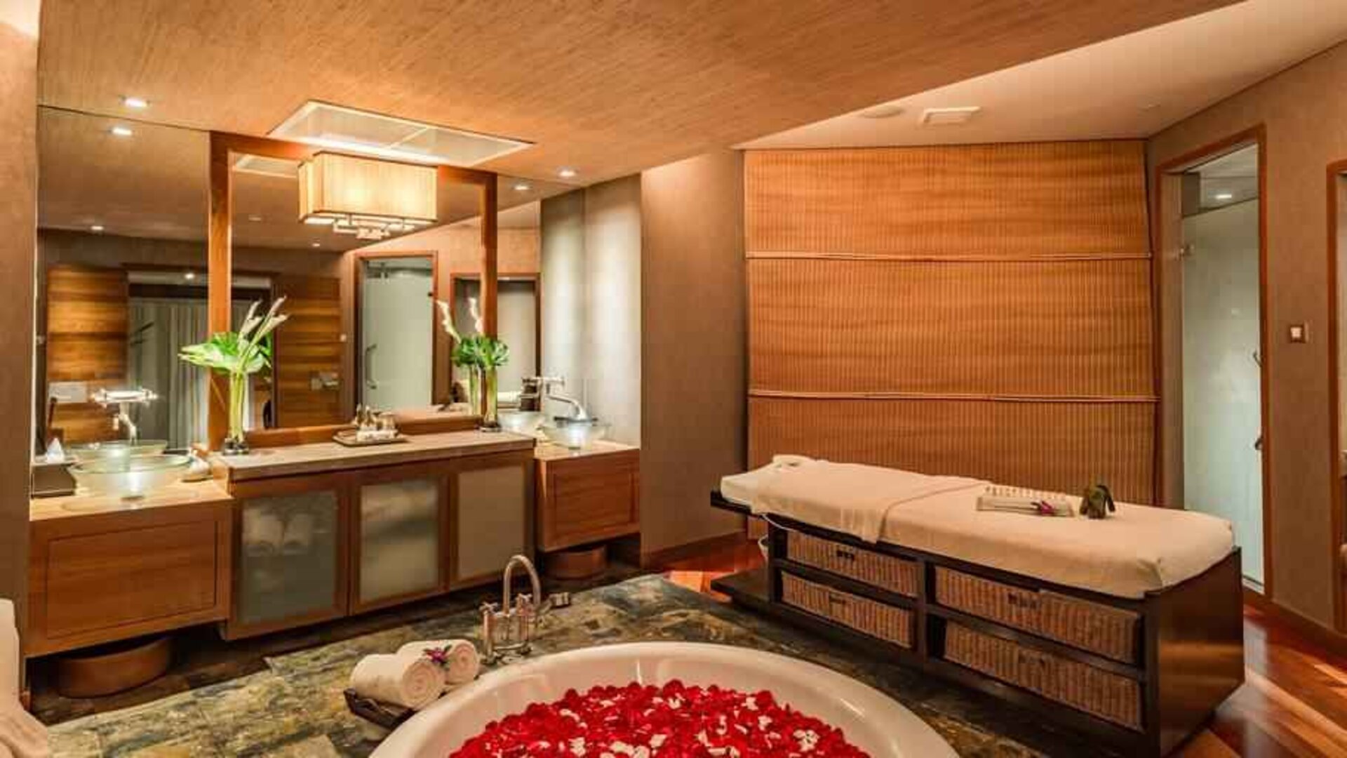 Relaxing spa area at the Conrad Bangkok.