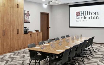 professional meeting room at Hilton Garden Inn Riga Old Town.