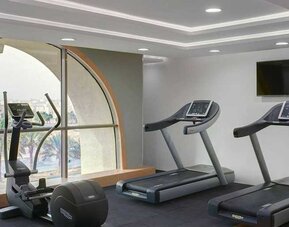 well equipped fitness center at DoubleTree by Hilton Riyadh - Al Muroj Business Gate.