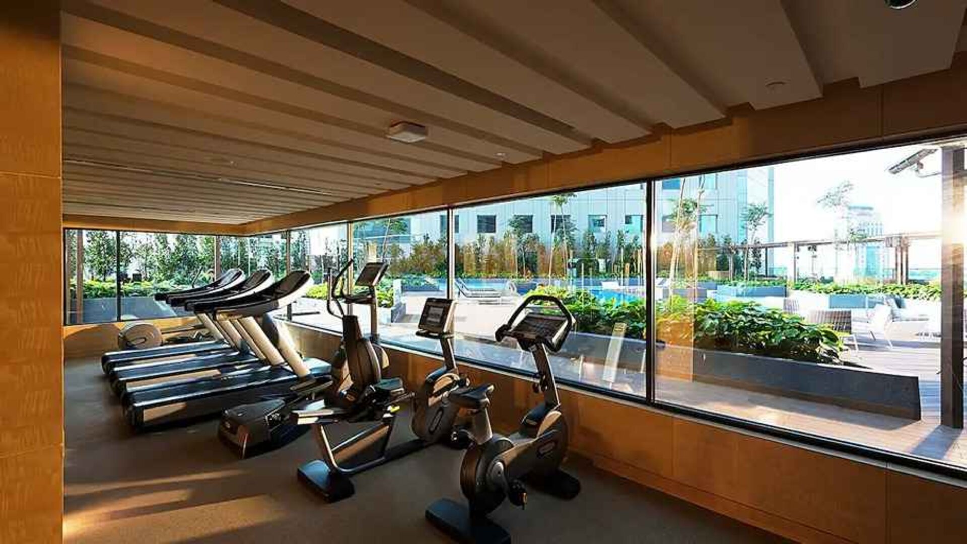 well equipped fitness center at DoubleTree by Hilton Hotel Johor Bahru.