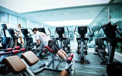 well equiipped fitness center at Hilton Nicosia.