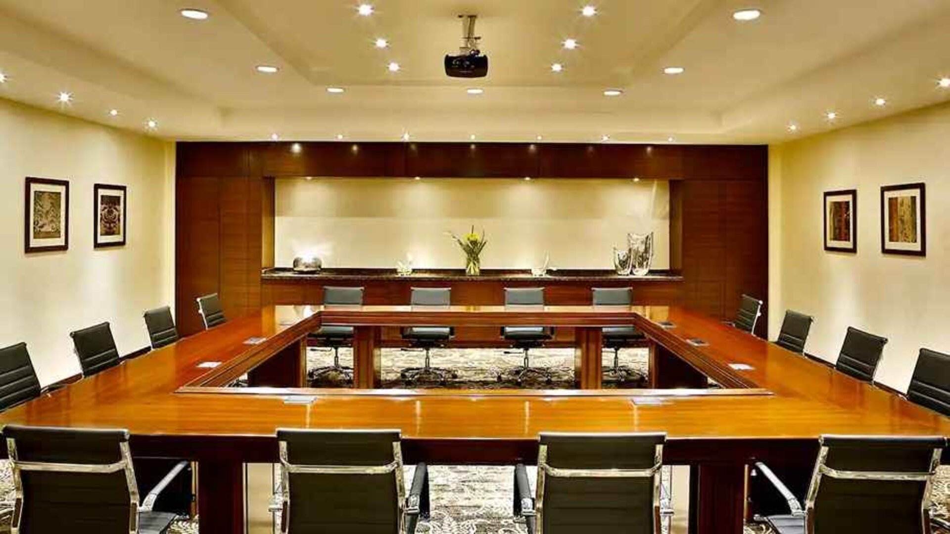 professional meeting room at Hilton Alexandria King's Ranch.