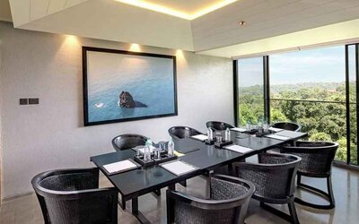 professional meeting room with beautiful nature views at DoubleTree by Hilton Goa - Panaji.