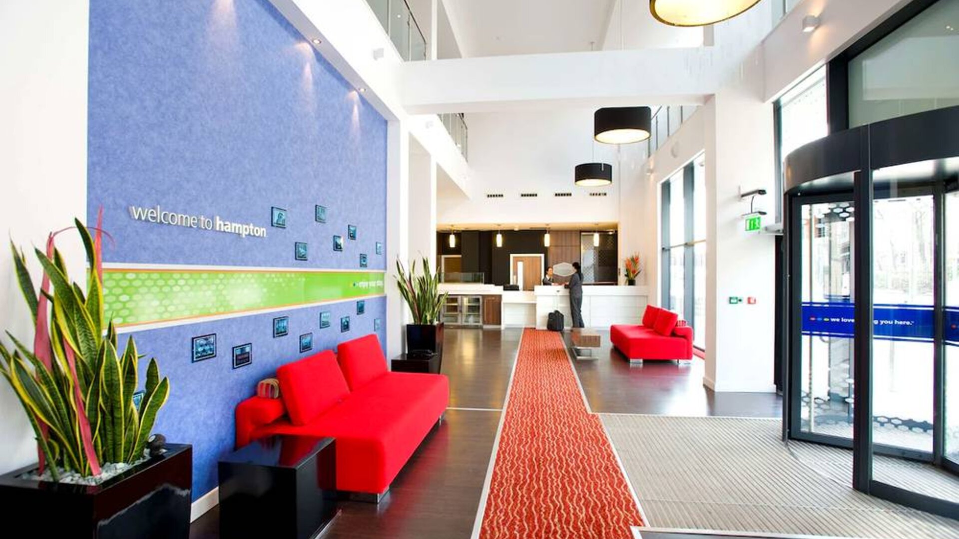Reception area and lobby seating. 