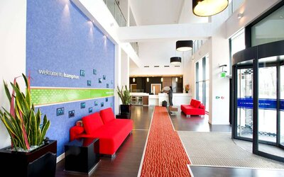 Reception area and lobby seating. 