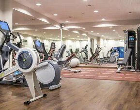 Fitness center at the Hilton Brussels Grand Place .