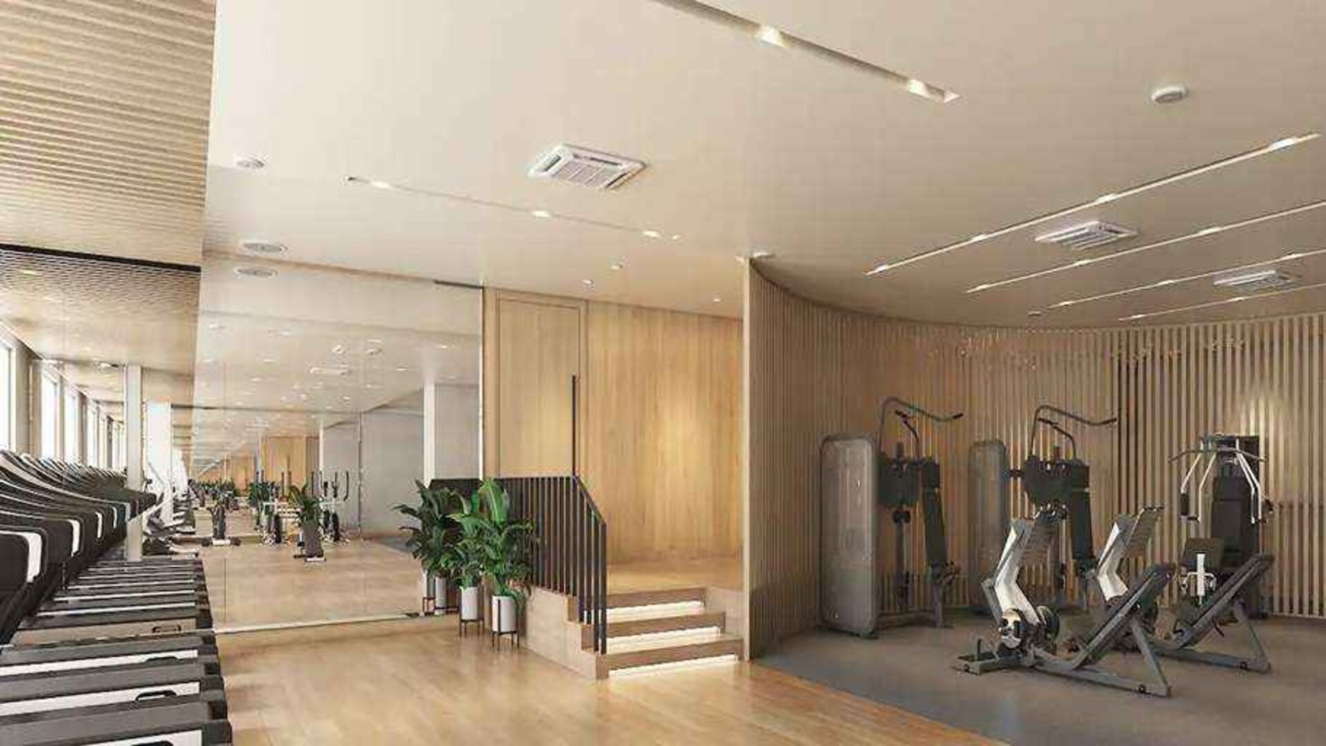 Fully equipped fitness center at the Hilton Kinshasa.