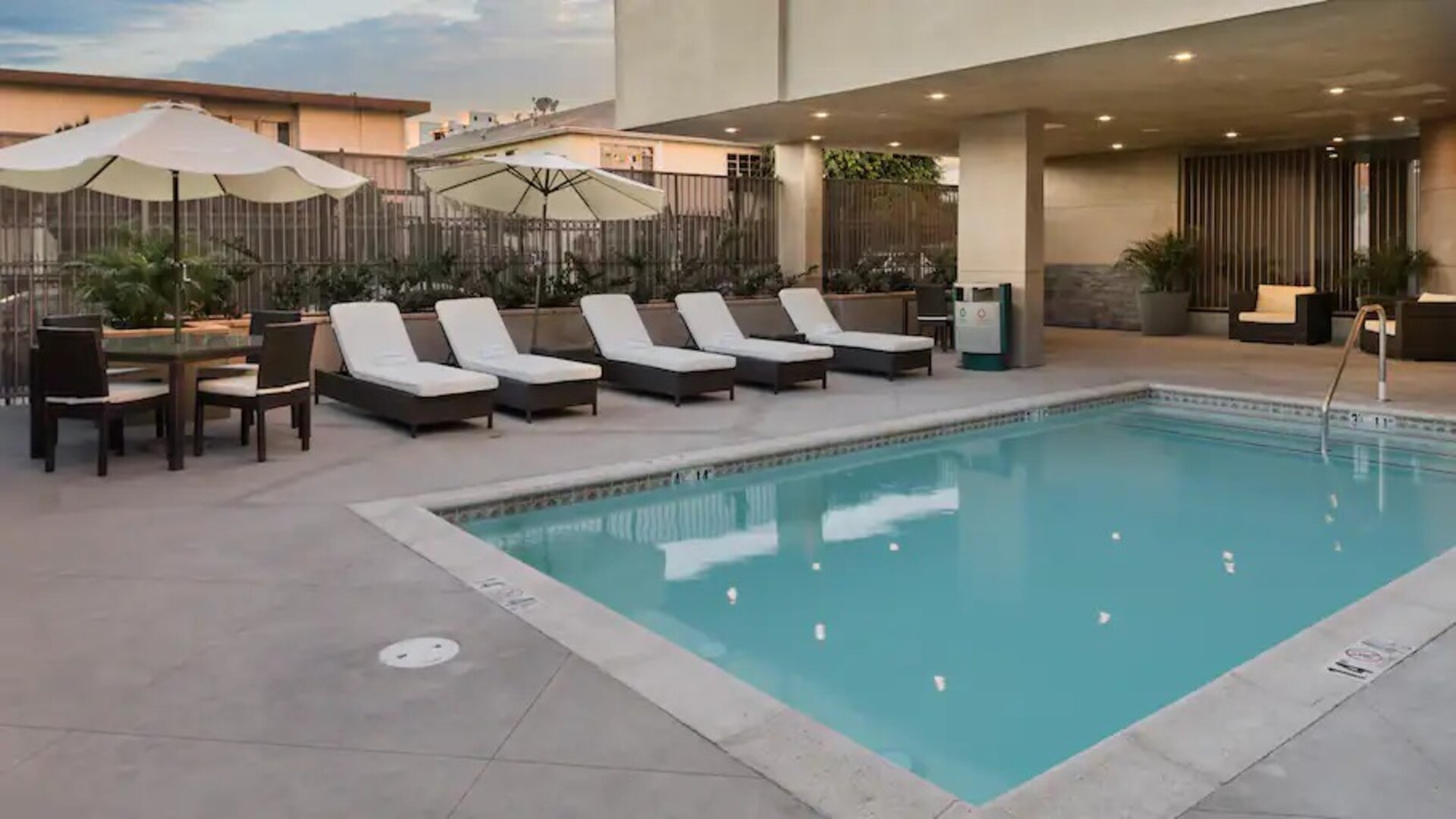 Outdoor pool at Hampton Inn & Suites Los Angeles/ Hollywood.