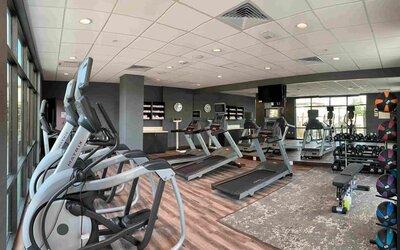 Fitness center at Holiday Inn & Suites Silicon Valley - Milpitas.