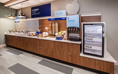 The hotel’s breakfast area where guests can enjoy a range of tasty ways to start the day.