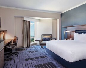 Day use room with work desk at Hilton Newark Airport.