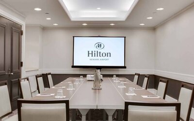 Meeting room available at Hilton Newark Airport.