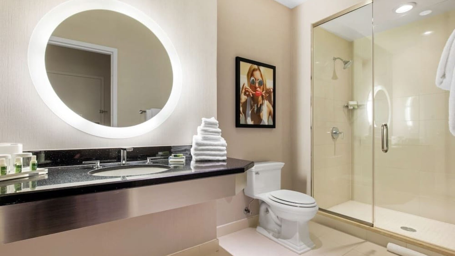 Private guest bathroom at The Chicago Hotel Collection - Magnificent Mile.