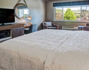 Delux king with TV and work station at Hampton Inn Vallejo.